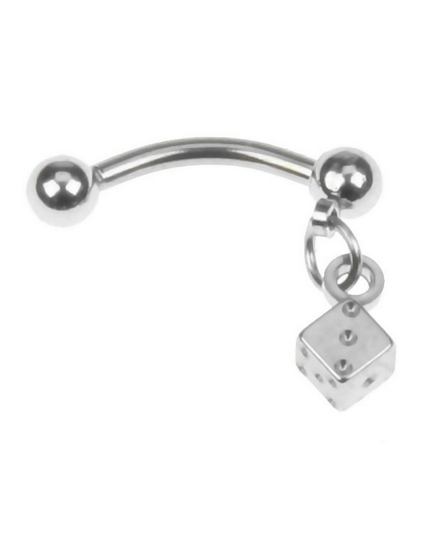 Hanging Dice - 1,2 x 9 mm Øyenbrynspiercing