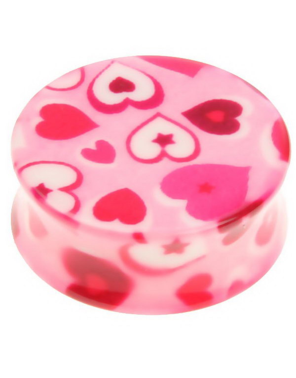 Pink Hearts - Piercing Plugg