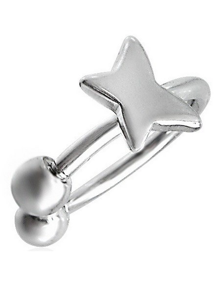 Rund Øyenbrynspiercing med Enkel Sommerfugl - 1,2 x 10 mm