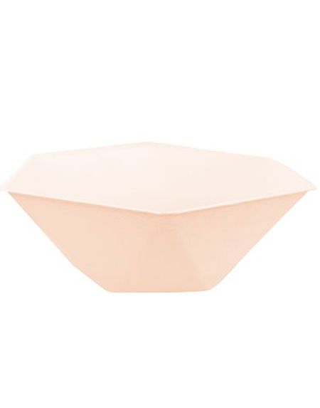 6 stk Vert Decor Sekskantede Aprikosfargede Pappskåler 16 cm - Miljøvennlige