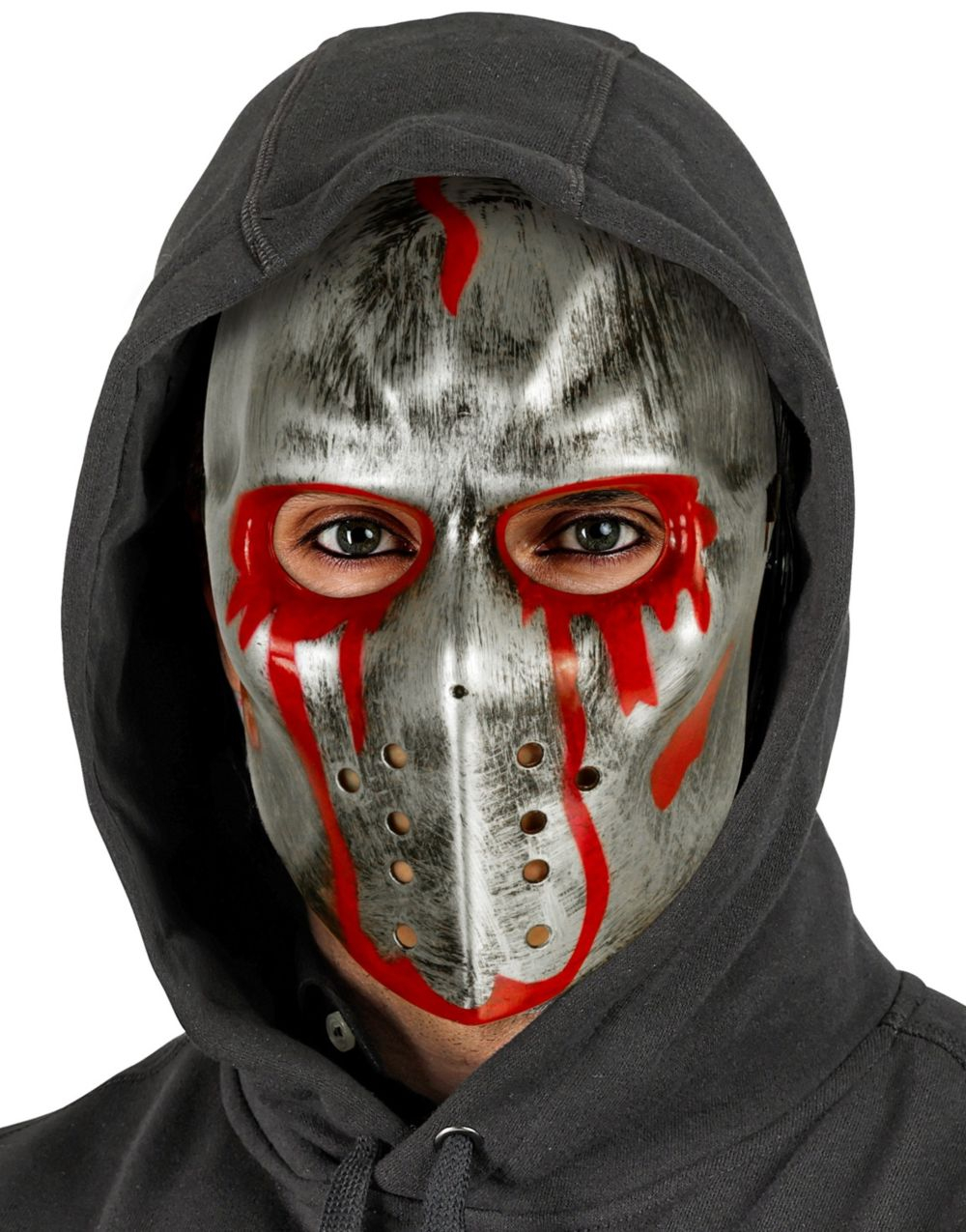 Blodig Hockeymaske Hard Plast