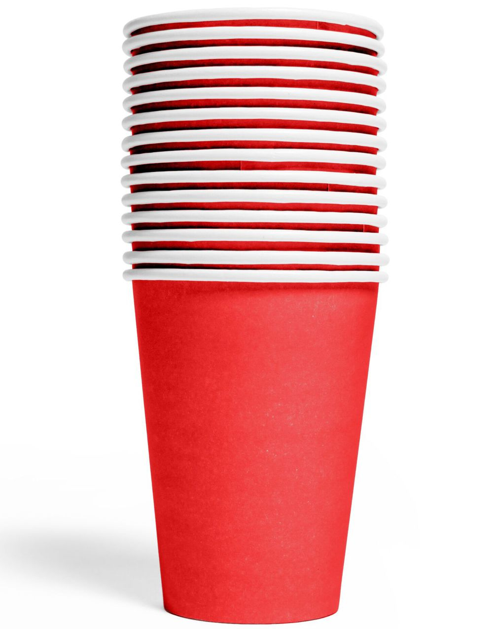 14 stk Røde Pappkrus 210 ml