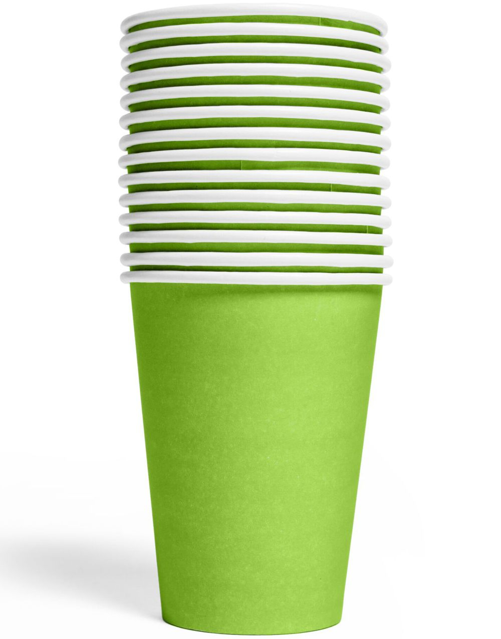 14 stk Limegrønne Pappkrus 210 ml