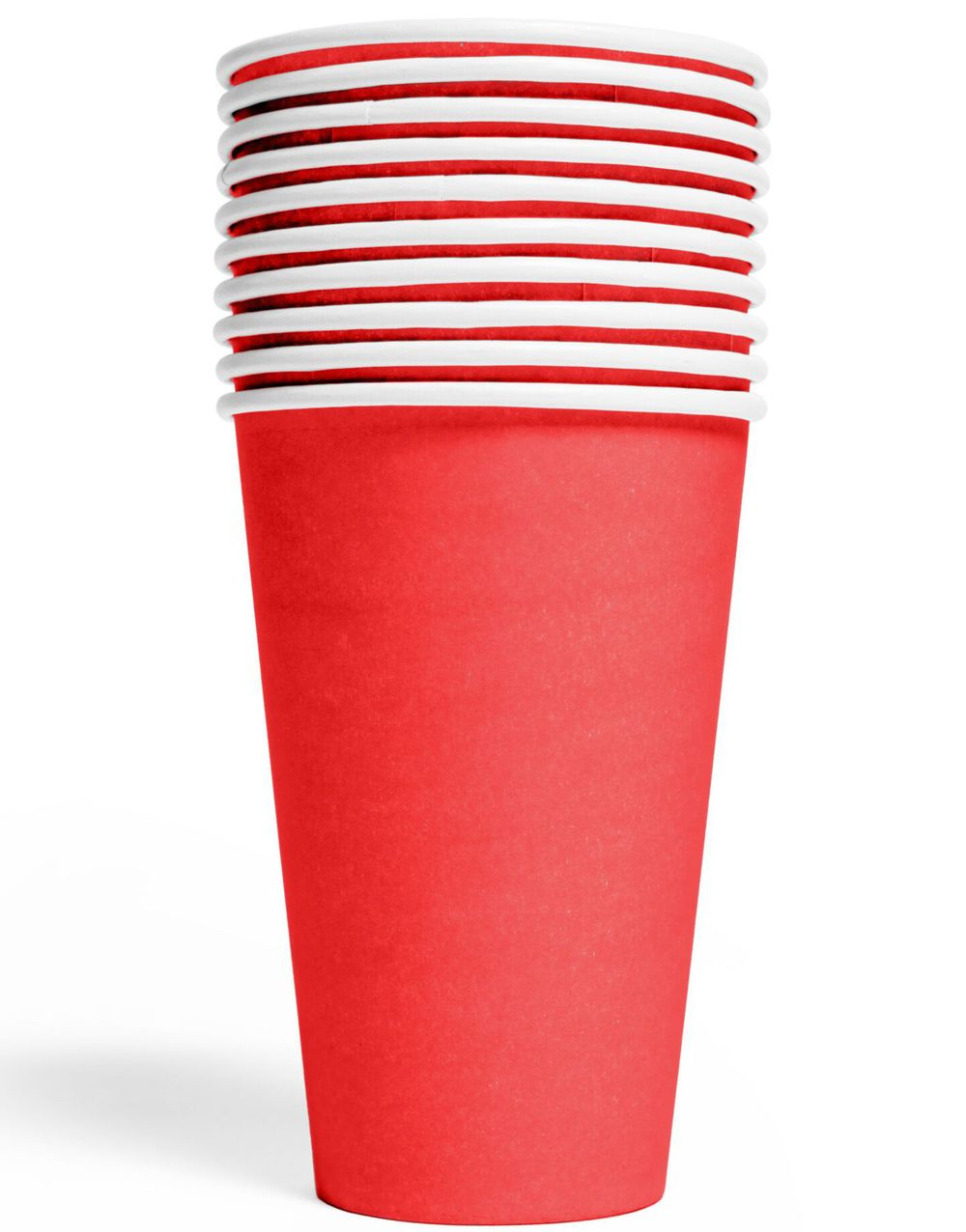 10 stk Røde Pappkrus 350 ml