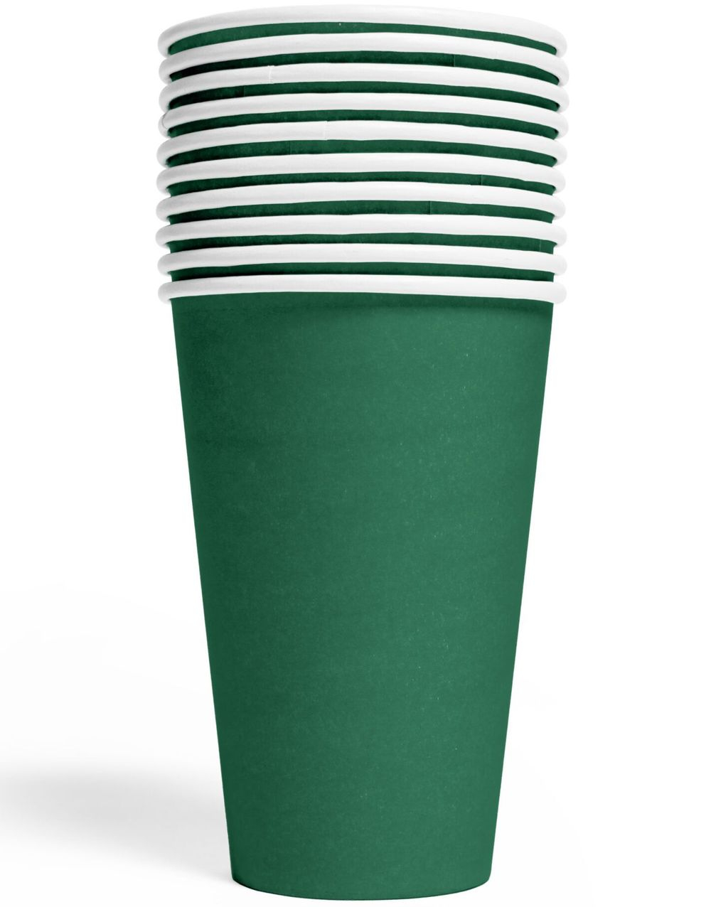 10 stk Mørk Grønne Pappkrus 350 ml