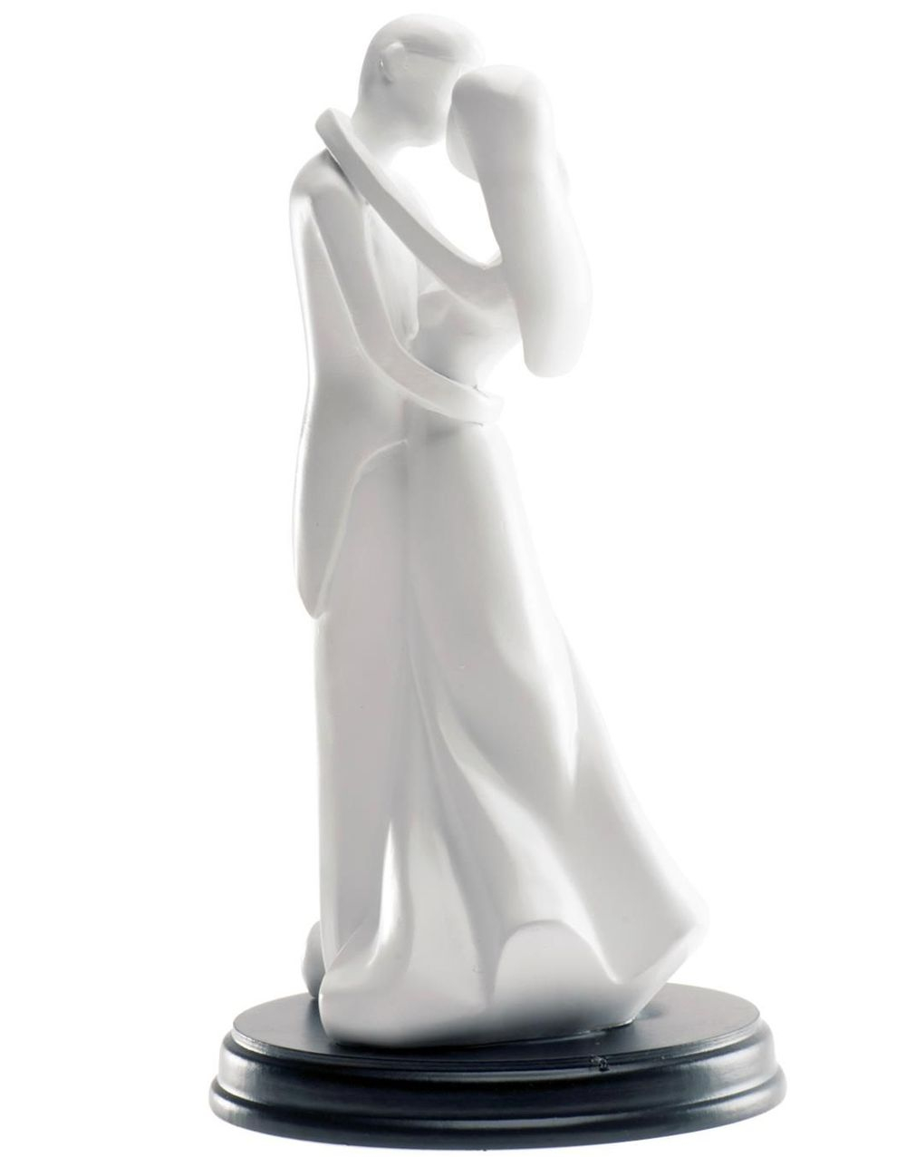 Kyssende Brudepar - Hvit Kakefigur 21 cm