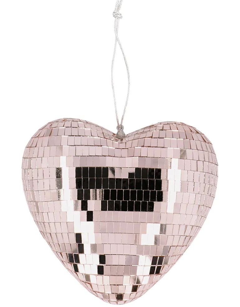 Rosegull Hjerte Discokule 19 cm