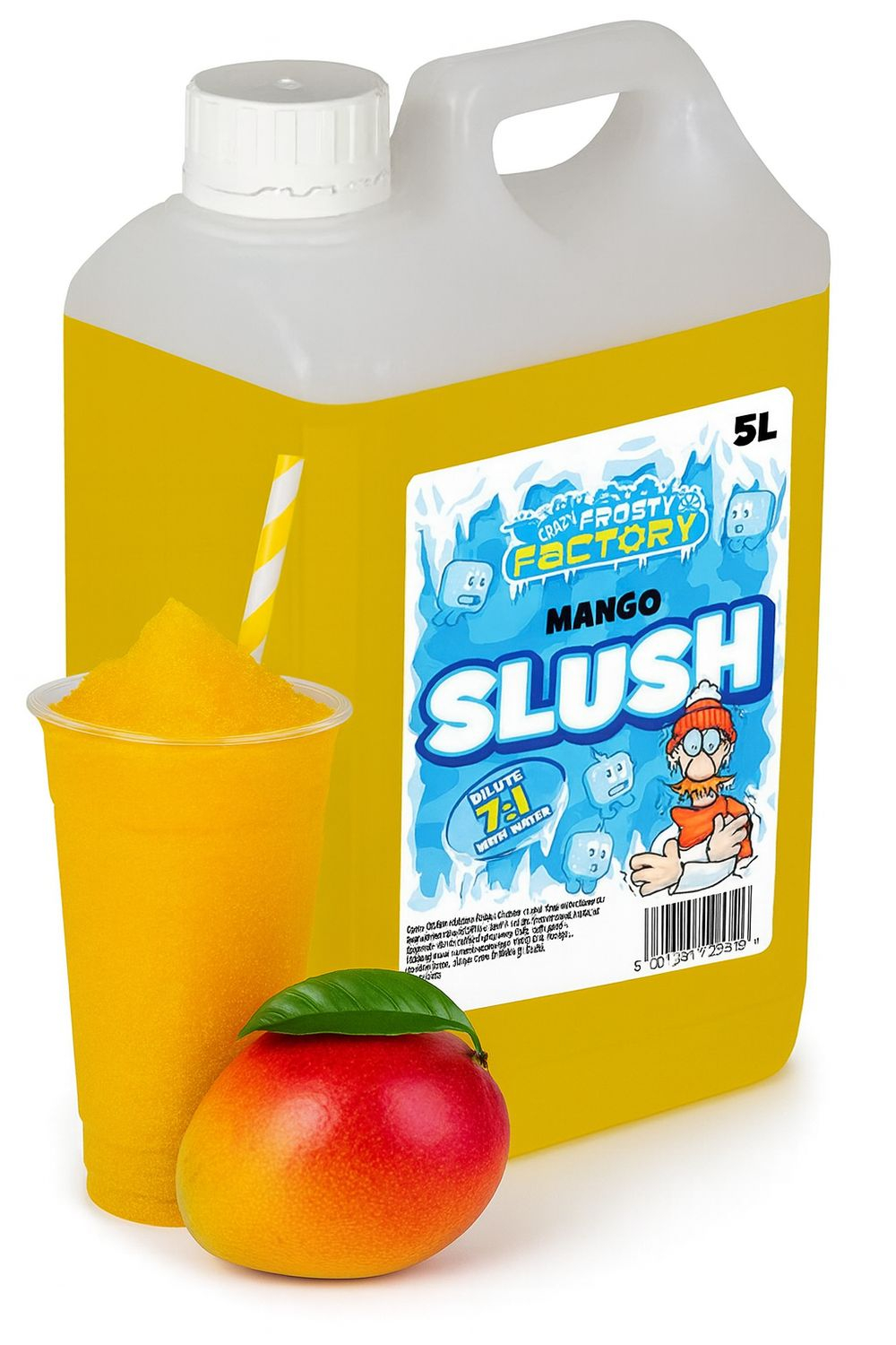 Mango Slush-Konsentrat - 40 liter Ferdig Slush - Crazy Factory