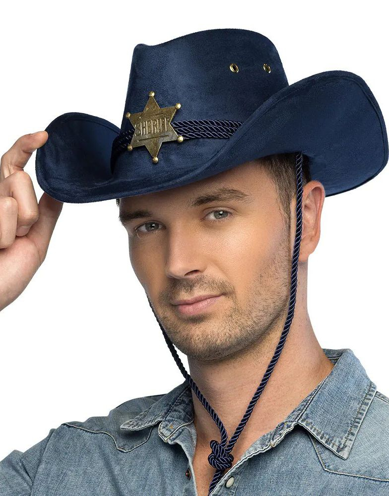 Cowboyhatt Sheriff - Mørkeblå