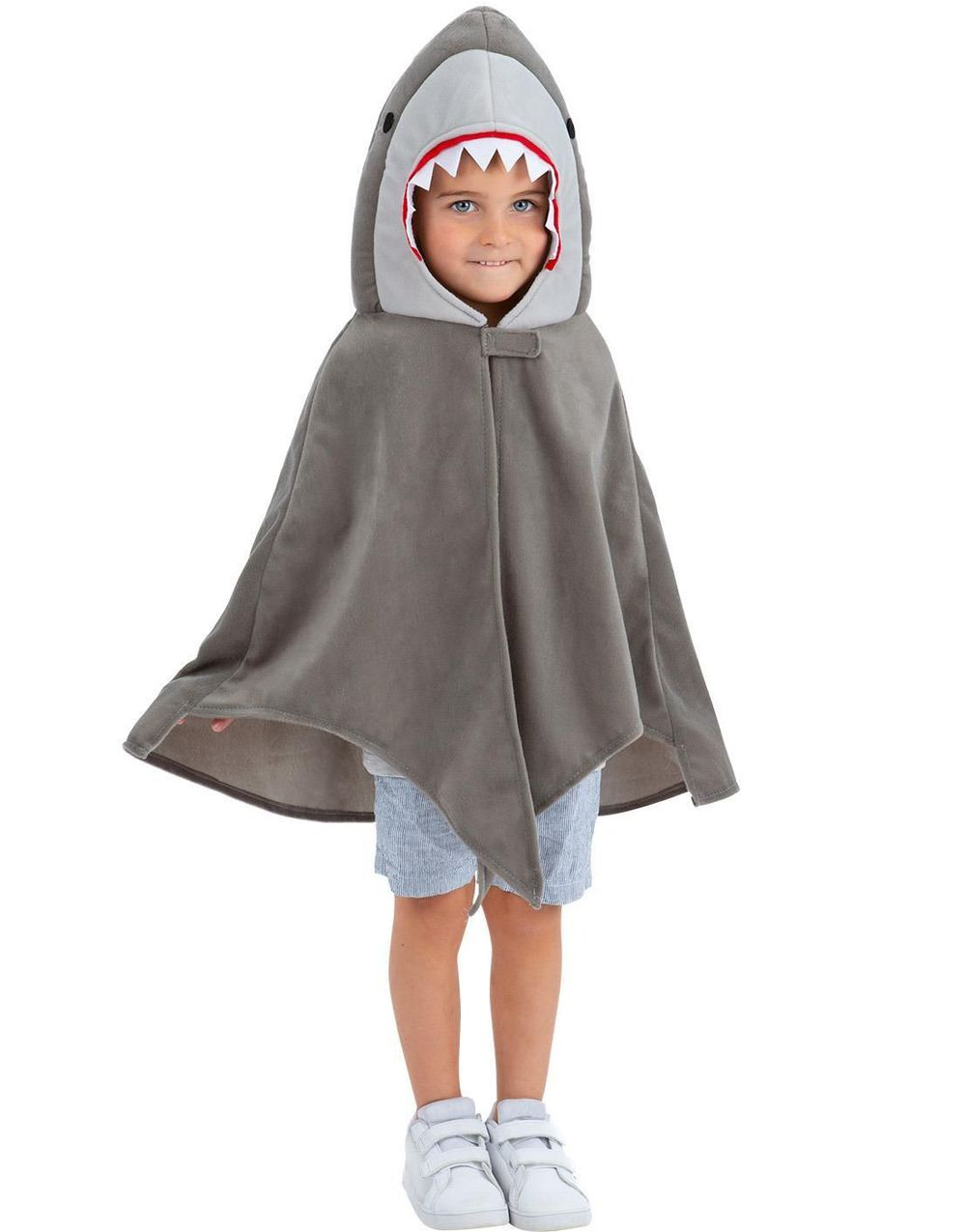 Deluxe Hai Inspirert Kappe med Hette til Barn 4-8 ÅR