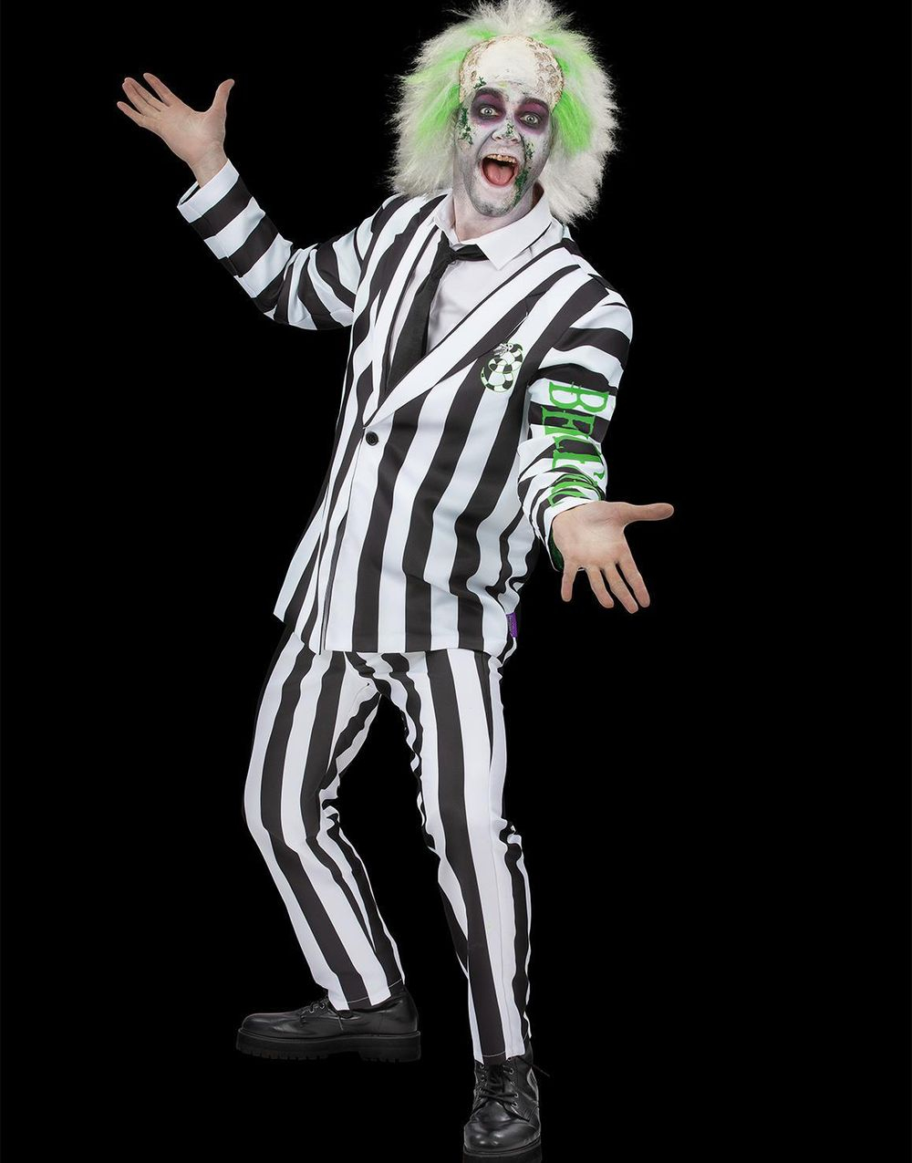 Beetlejuice Lisensiert Herrekostyme - XL