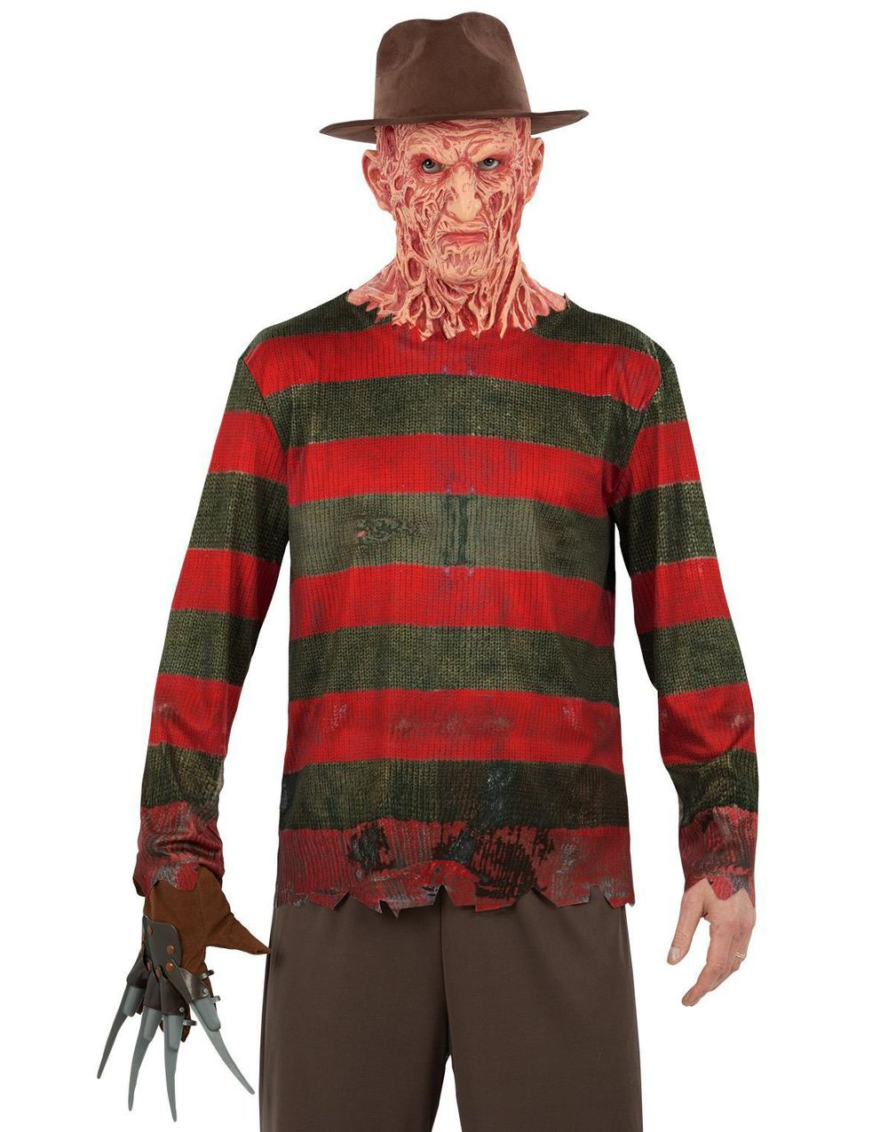 Freddy Kruger Kostymesett - Lisensiert A Nightmare On Elm Street Kostyme