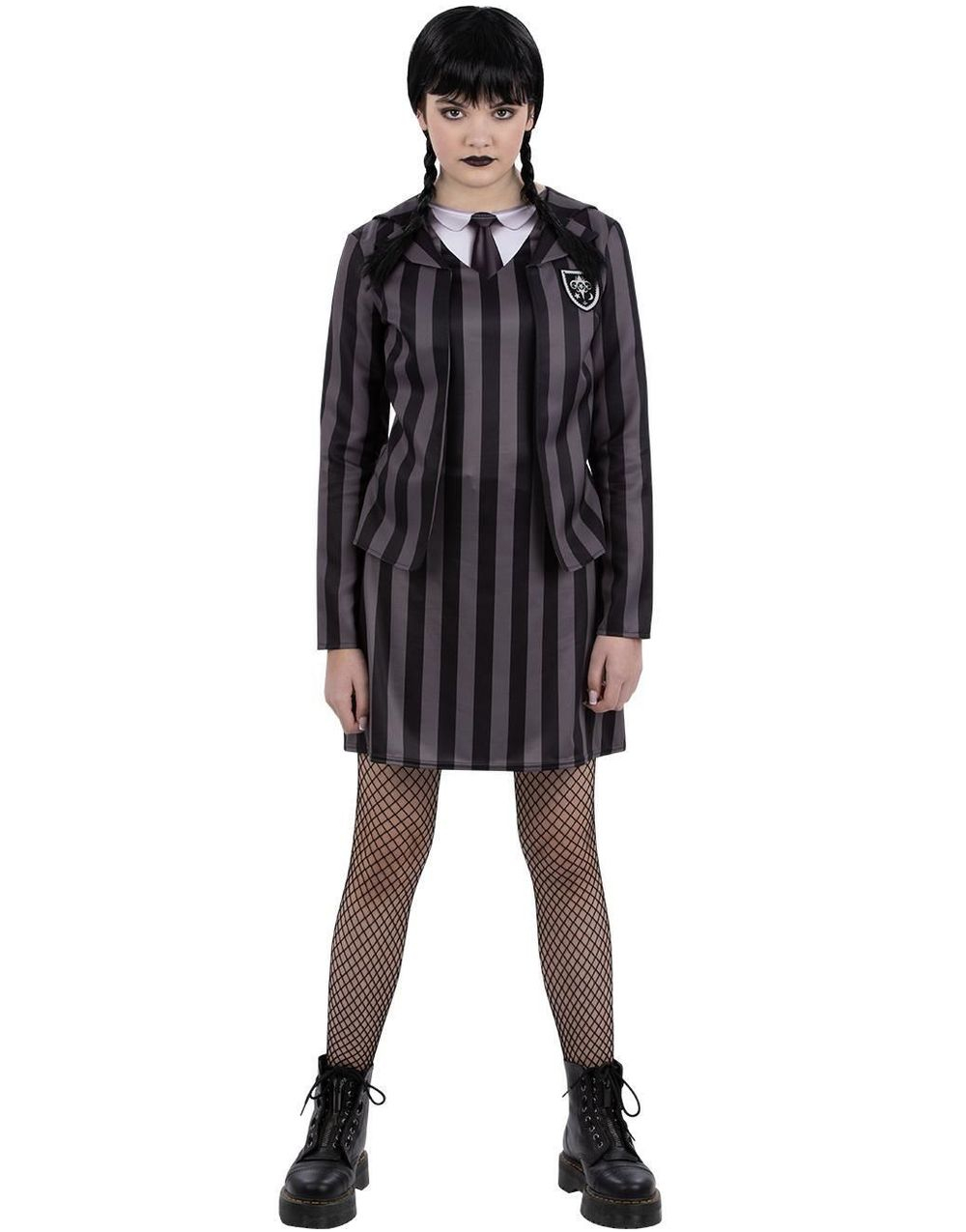 Wednesday Inspirert Gotisk Skoleuniform Barnekostyme 10-12 ÅR