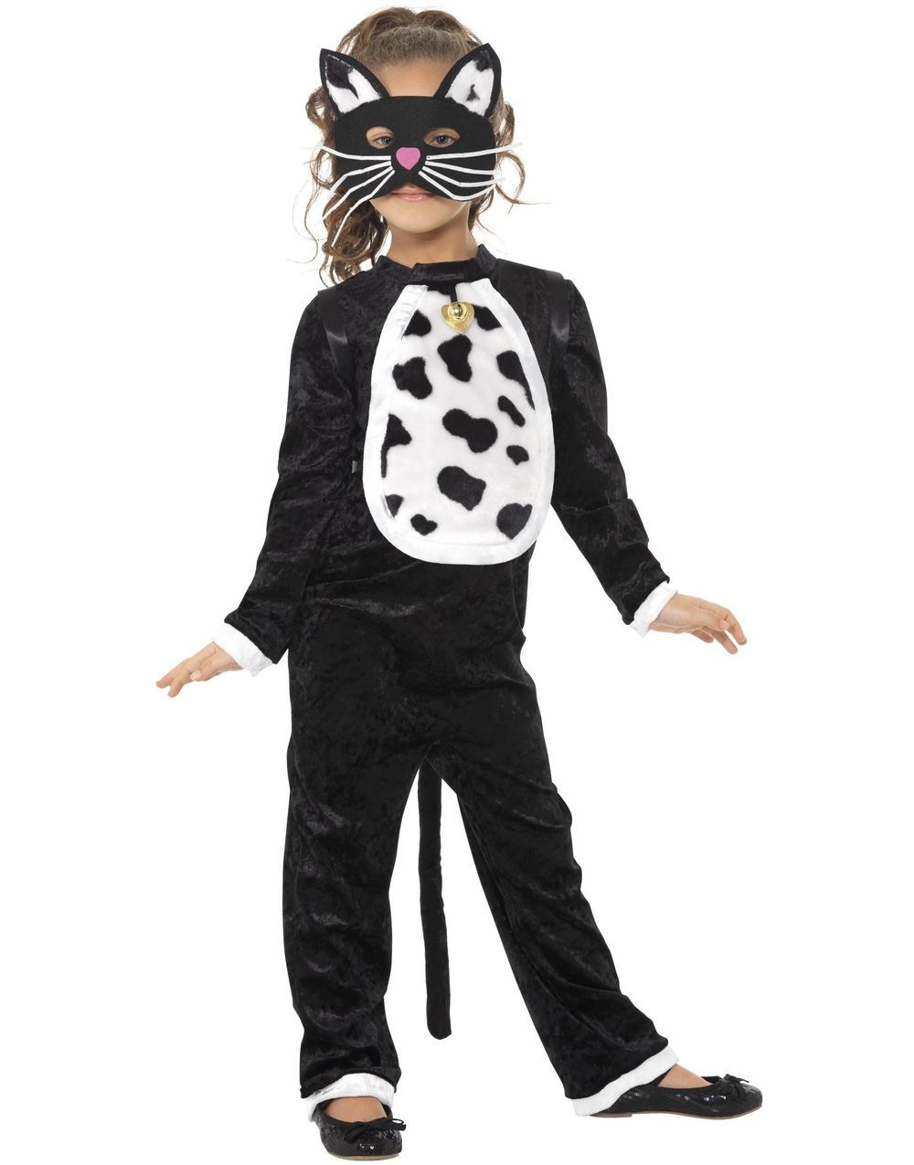 Katt Barnekostyme til Jente med Maske 7-9 ÅR