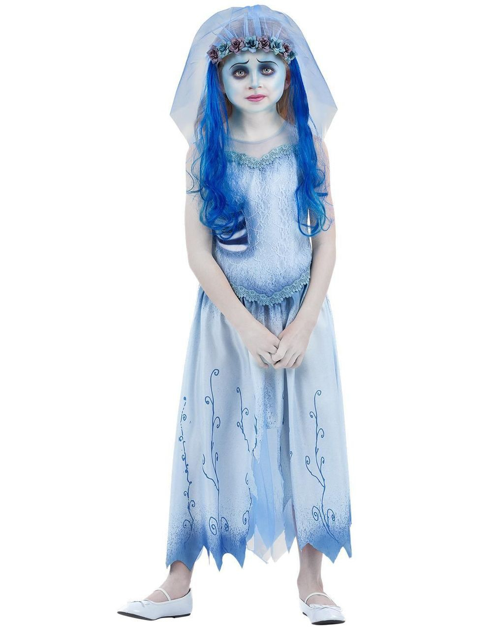 Emily Kostymekjole med Brudeslør - Corpse Bride Lisensiert 10-12 ÅR