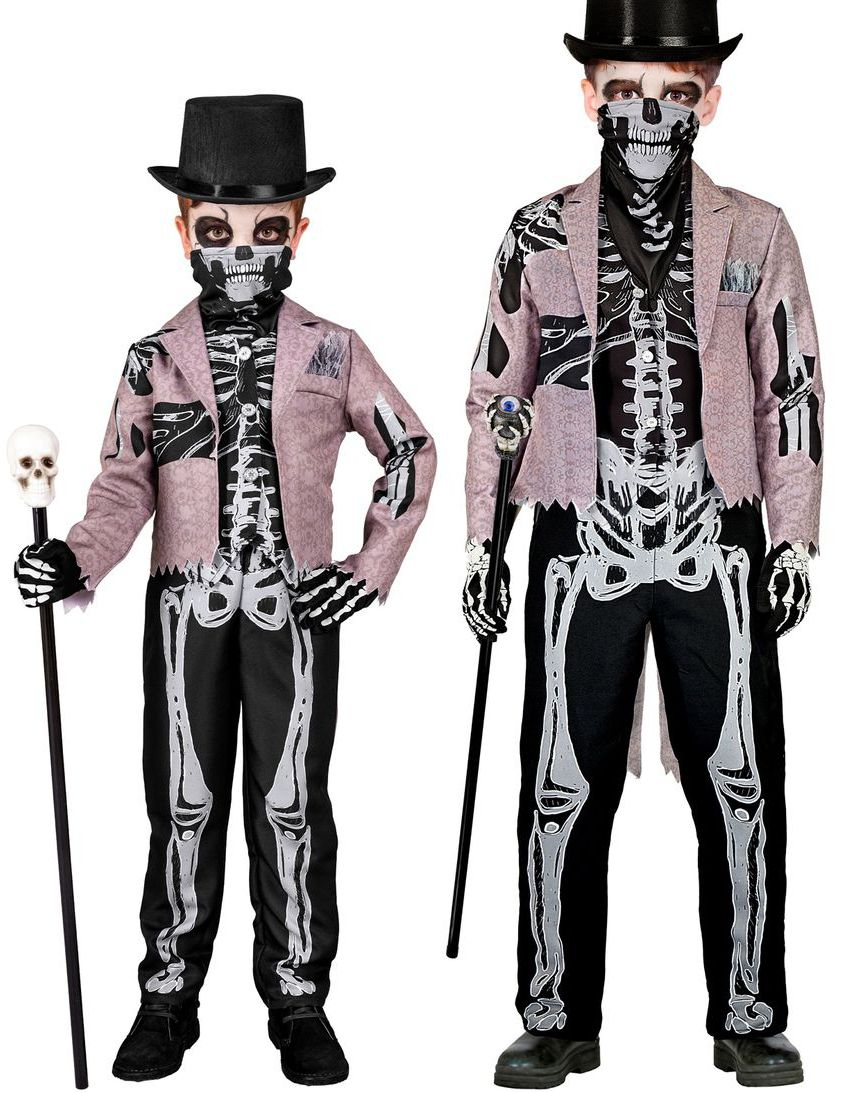 Skelegroom - Skjelett Brudgom Kostyme til Barn