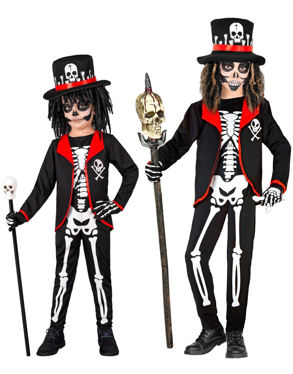 Voodoo Priest - Kostyme til Barn med Hatt