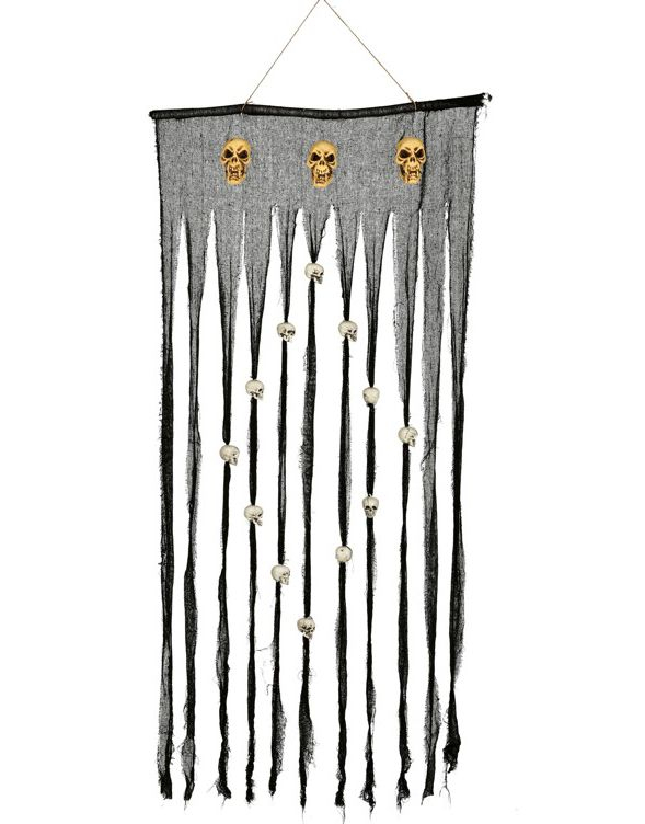 Hengende Dørdekorasjon med Hodeskaller 90x180 cm
