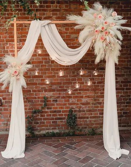 1,4x10 Meter Hvitt Draperi - Botanisk Bryllup