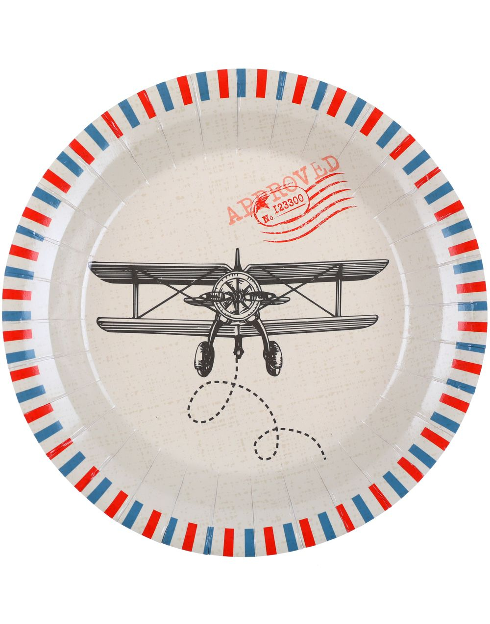 10 stk Bon Voyage Papptallerkener 23 cm