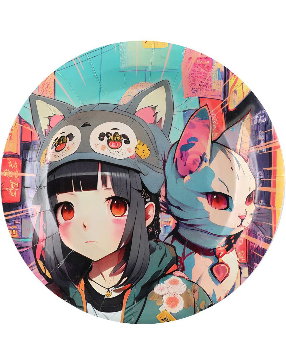 10 stk Manga Papptallerkener 23 cm