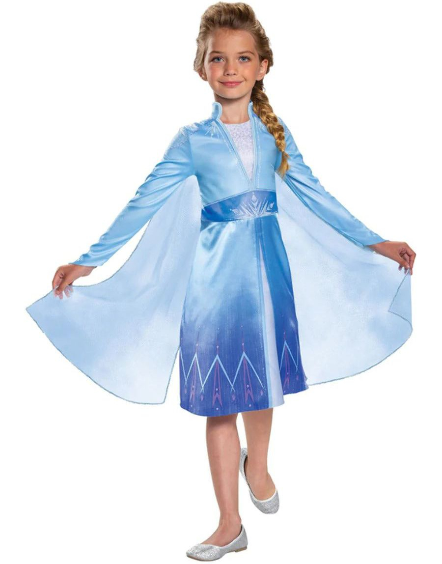 Elsa - Lisensiert Frozen/Frost Kostyme til Barn - 3-4 ÅR