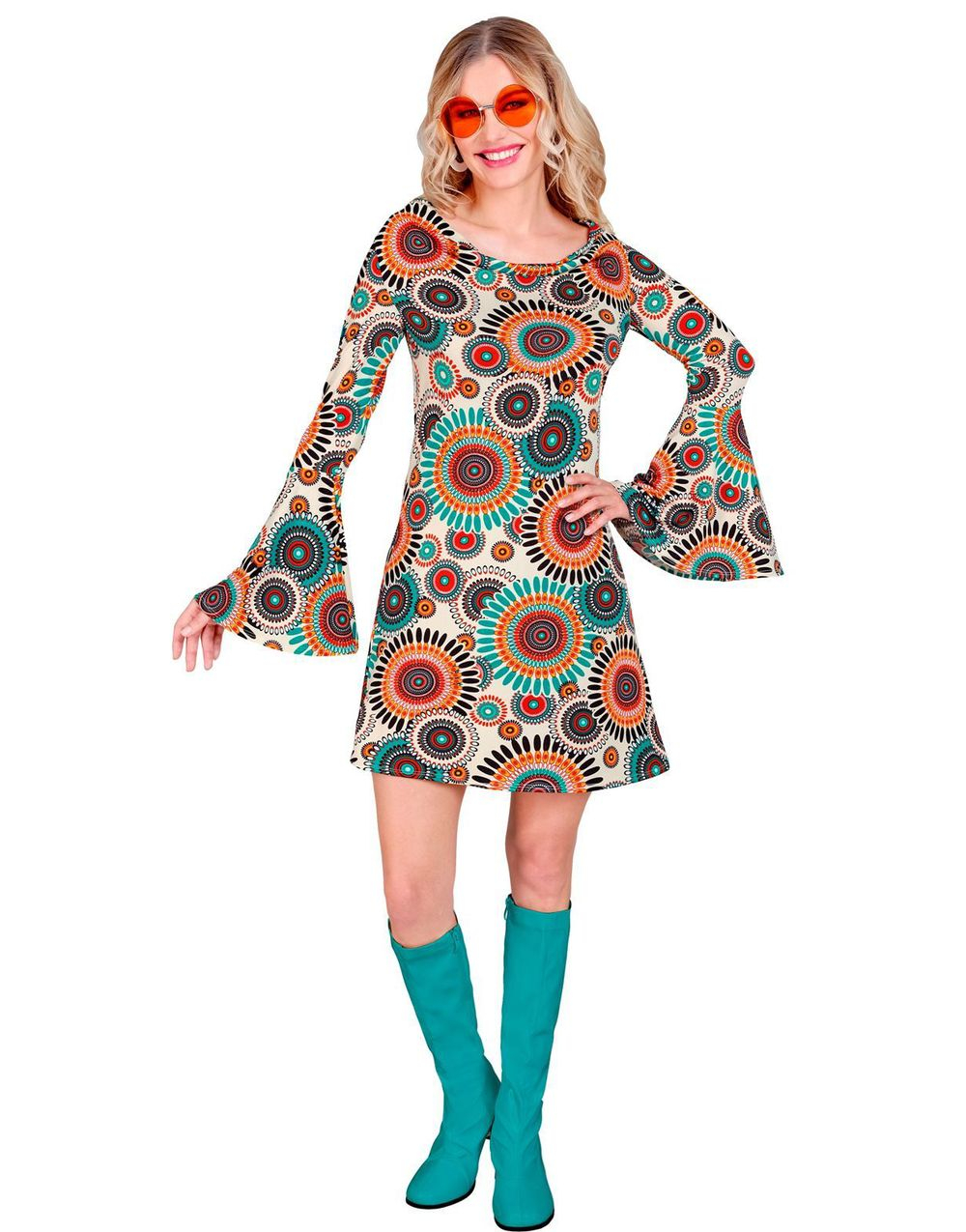 Mandalamønstret Hippie Kostymekjole til Dame