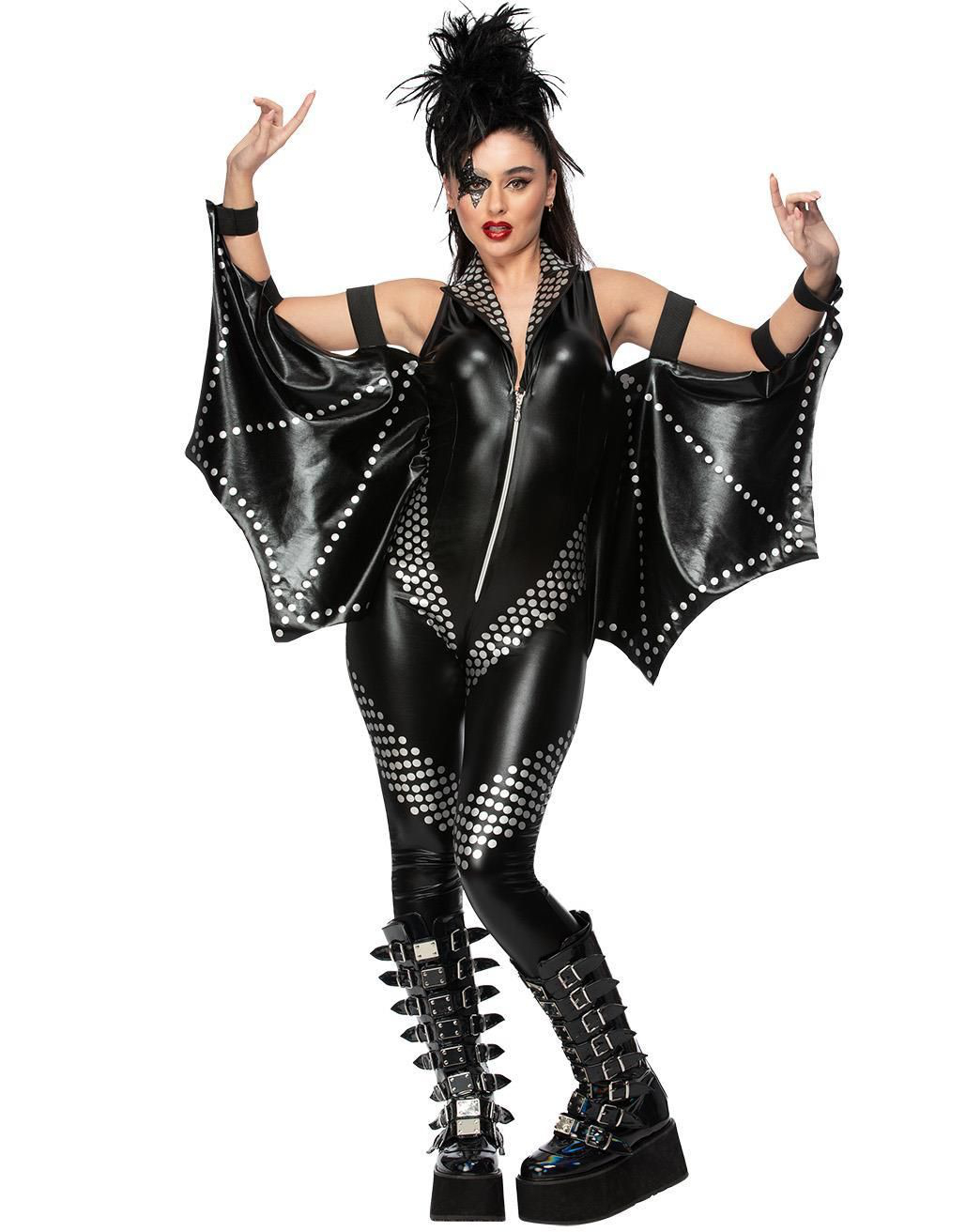 Kiss Inspirert Rockestjerne Kostyme til Dame