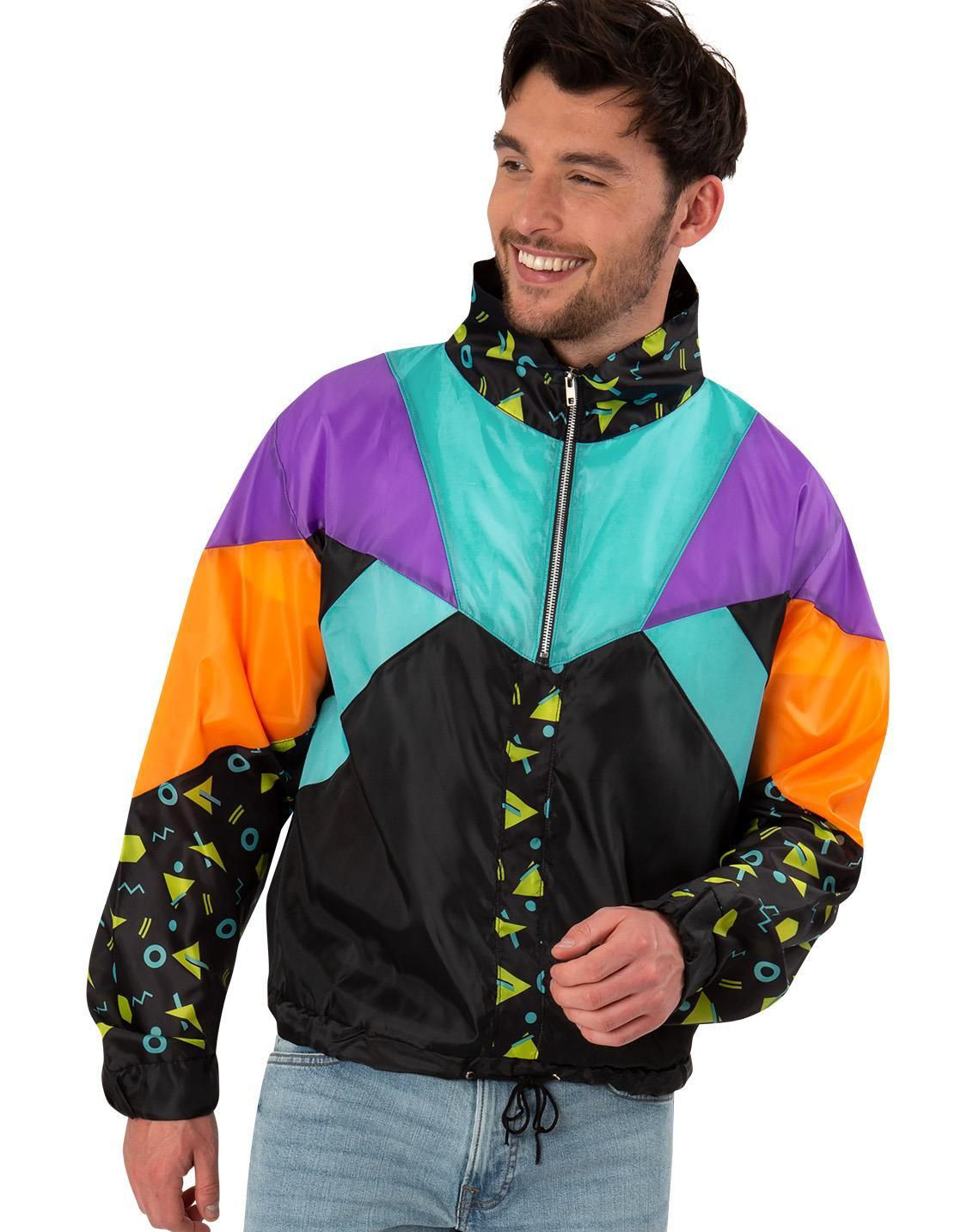 Unisex 80-talls Pastell Vindjakke Kostyme