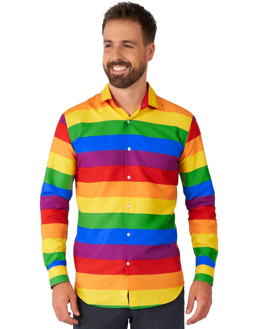 Regnbuefarget Skjorte til Herre - Suitmeister