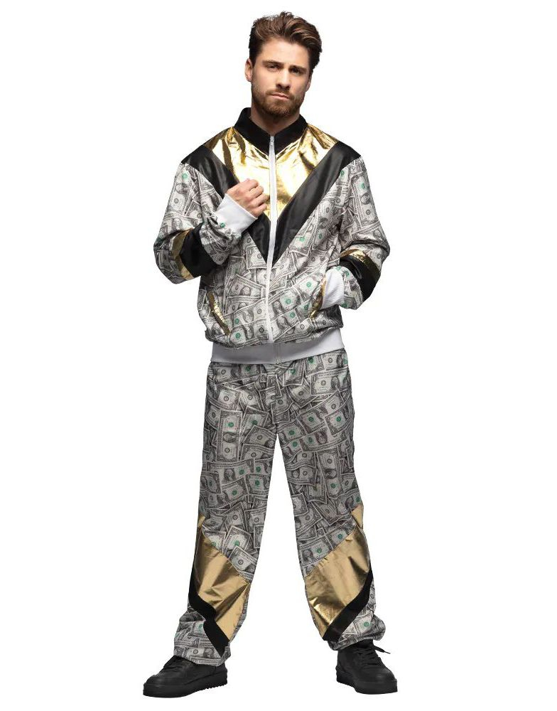 80-talls Grilldress med Dollarmotiv til Voksen