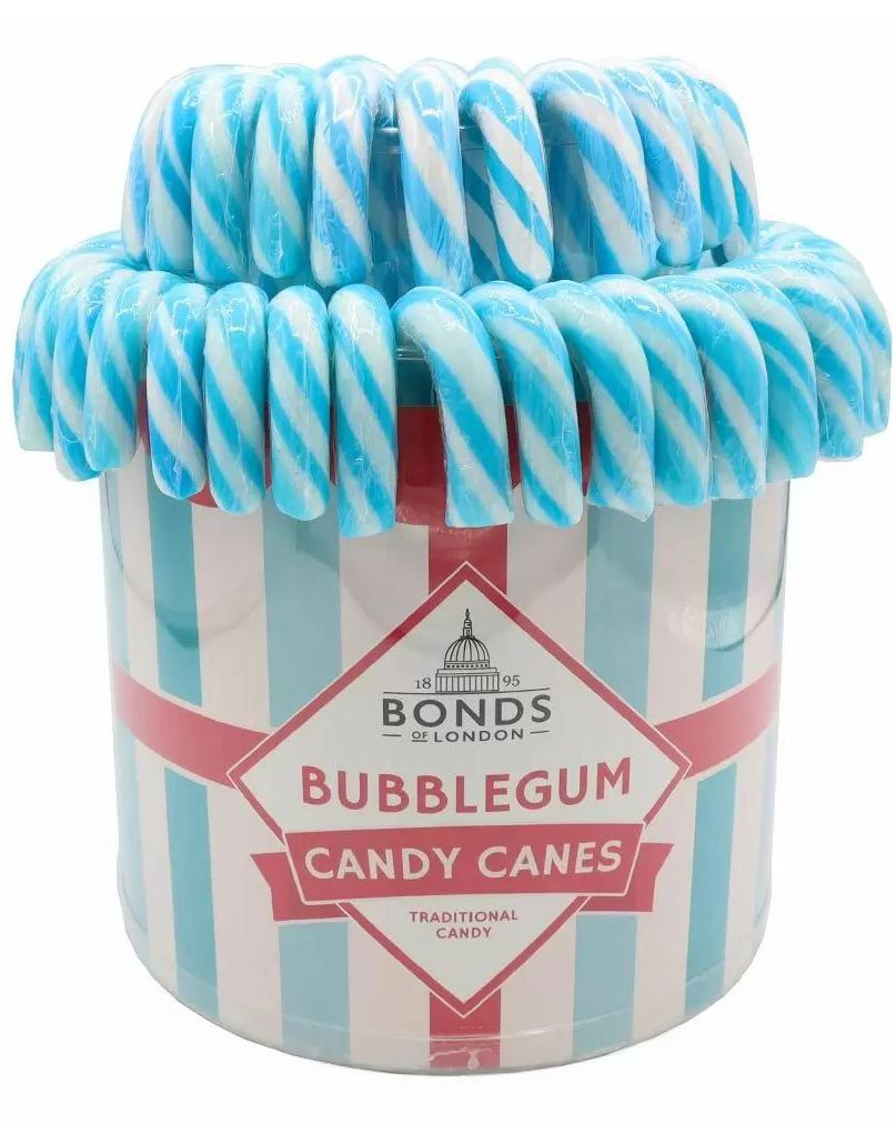 60 stk Sukkertøystenger med Bubblegumsmak i Fonteneeske 1,2 kg