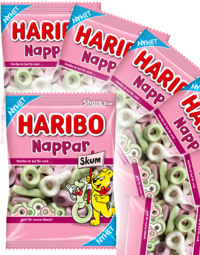 12 stk Haribo Skum Smokker 120 gram - Hel Eske