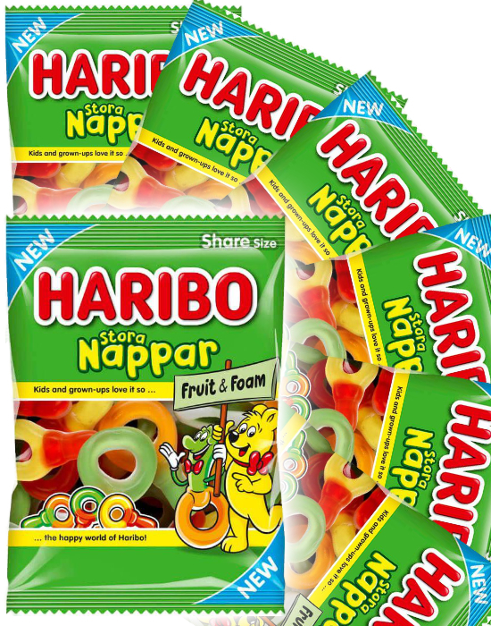 12 stk Haribo Store Frukt & Skum Smokker 120 gram - Hel Eske