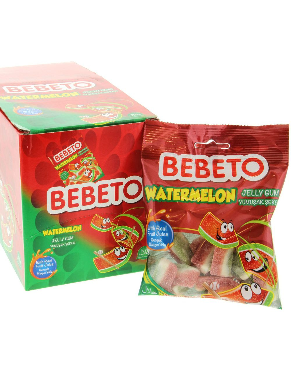 12 stk Bebeto Watermelon 80 gram - Hel Eske