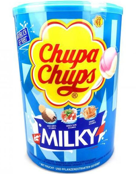 100 stk Chupa Chups Milky - Stor Boks med 3 Forskjellige Kjærligheter 1,2 kg