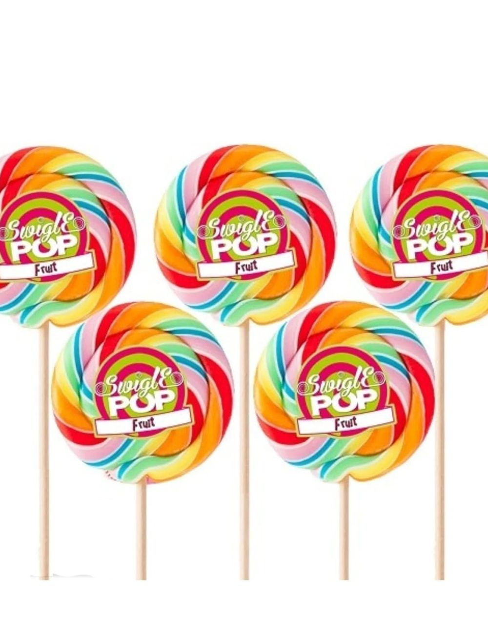 5,1 kg - 30 stk Kjempestore Kjærligheter på Pinne med Fruktsmak - Hel Eske