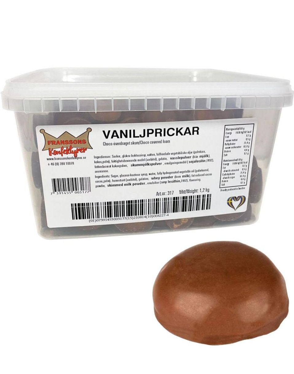 1,2 kg Franssons Vaniljprickar - Skum med Sjokoladetrekk
