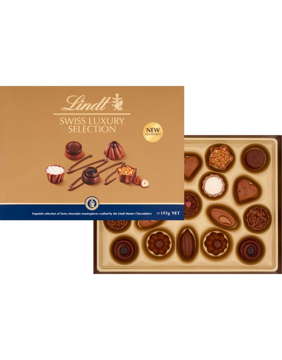 Lindt Swiss Luxury Selection - Sveitsisk Luksussjokolade i Konfekteske 193 gram