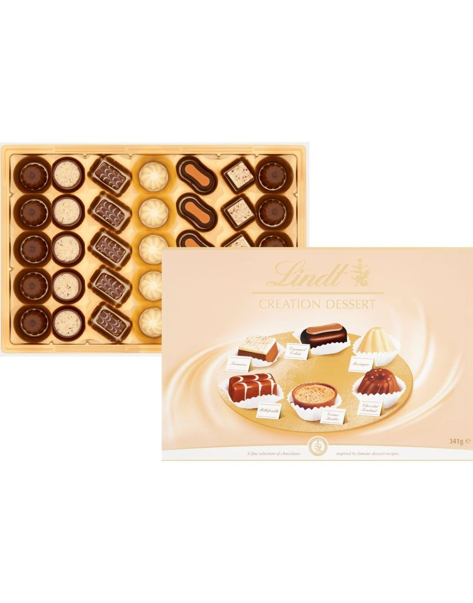 Lindt Creation Dessert - Konfekteske med Forskjellige Luksus Konfektsjokolader 341 gram