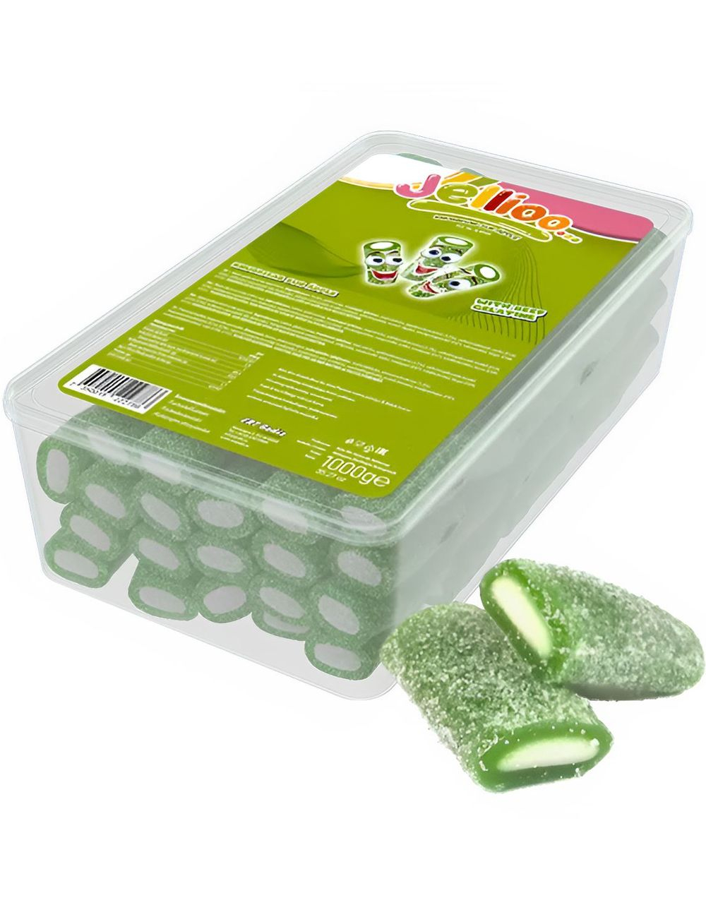 1 kg Boks med Sure Eple Lakrislisser