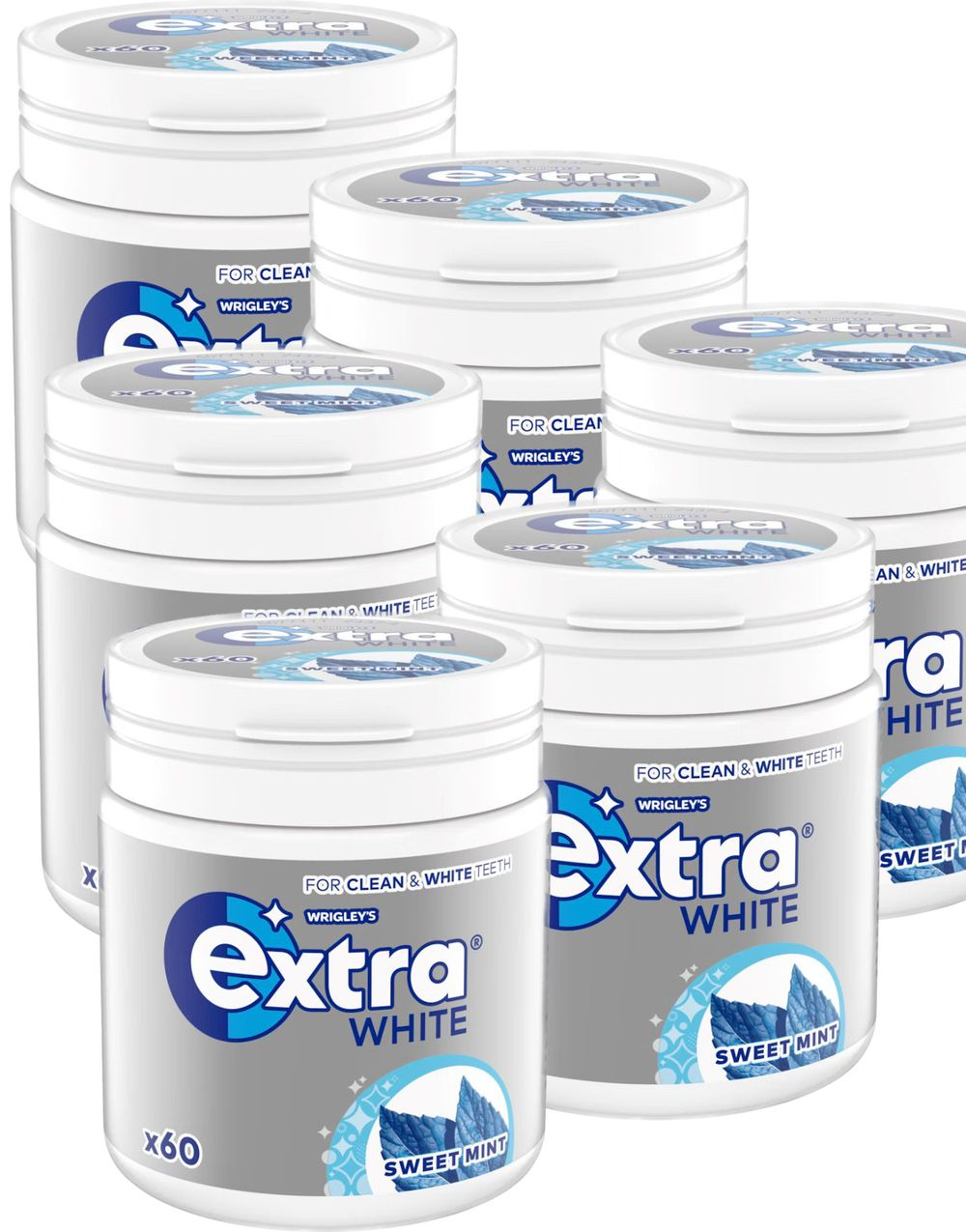 6 stk Store Extra White Sweet Mint Tyggegummi Bokser - Hel Eske 504g
