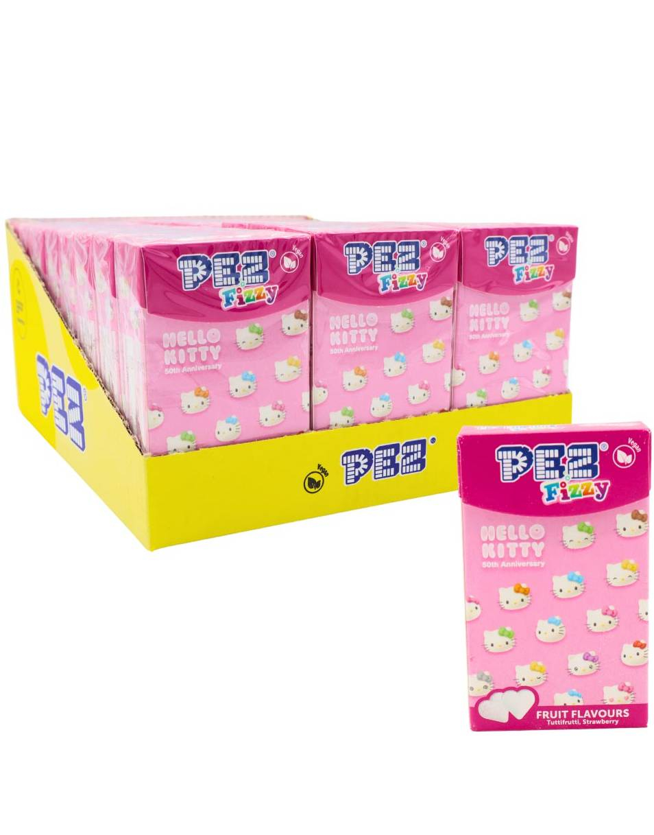 24 stk Pez Fizzy Hello Kitty Flip Top Box - Hel Eske 0,72 kg