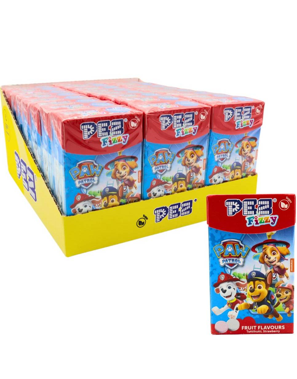 24 stk Pez Fizzy Paw Patrol Flip Top Box - Hel Eske 0,72 kg