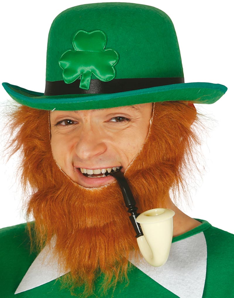 St. Patricks Day Bowlerhatt med Bånd og Trekløver