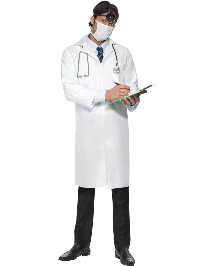 Hvit Doktorfrakk og Maske