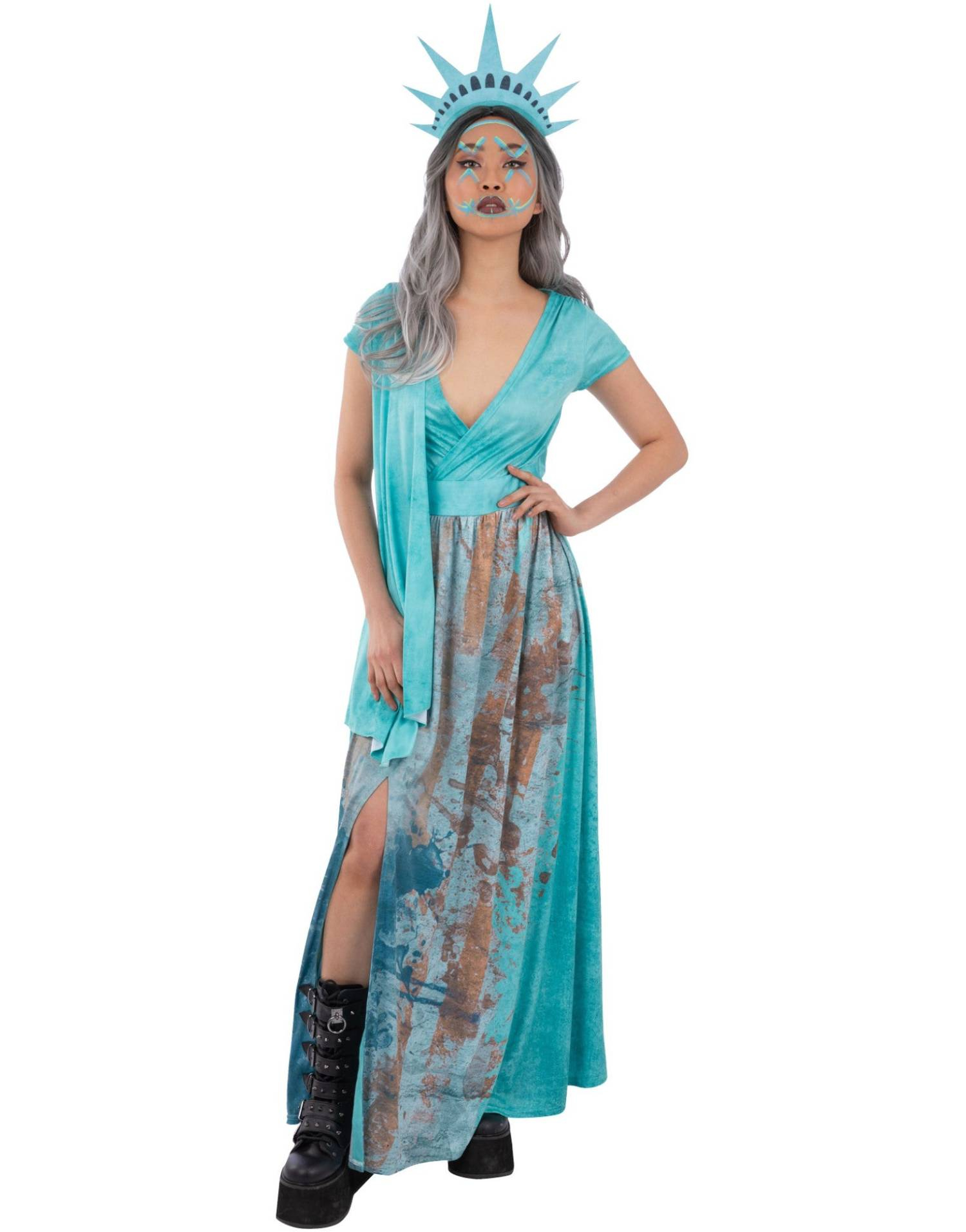 Death of Liberty - Frighetsgudinne Damekostyme med Krone