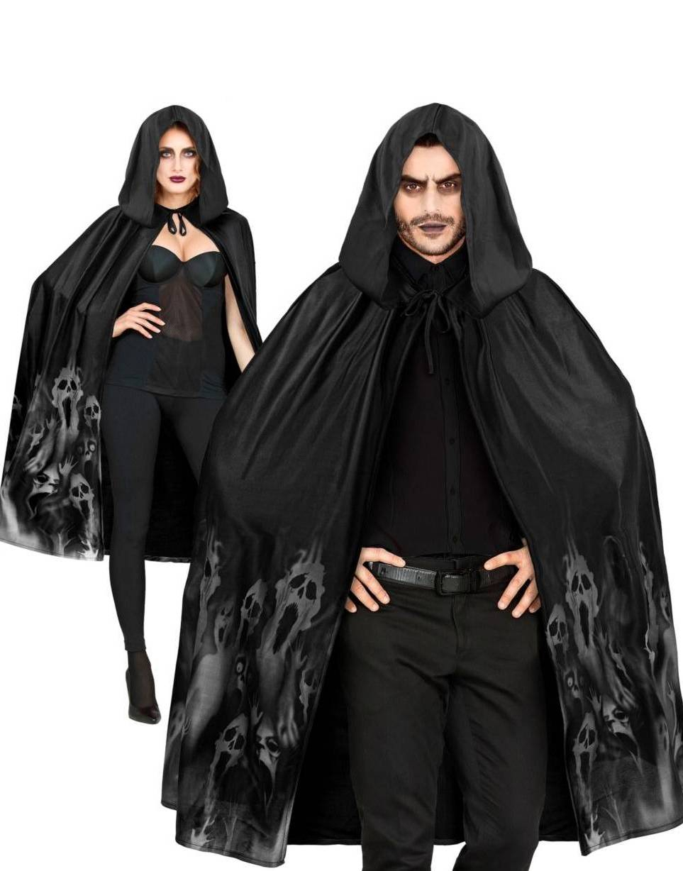 Kostymekappe med Spøkelsemotiv til Voksen 120 cm