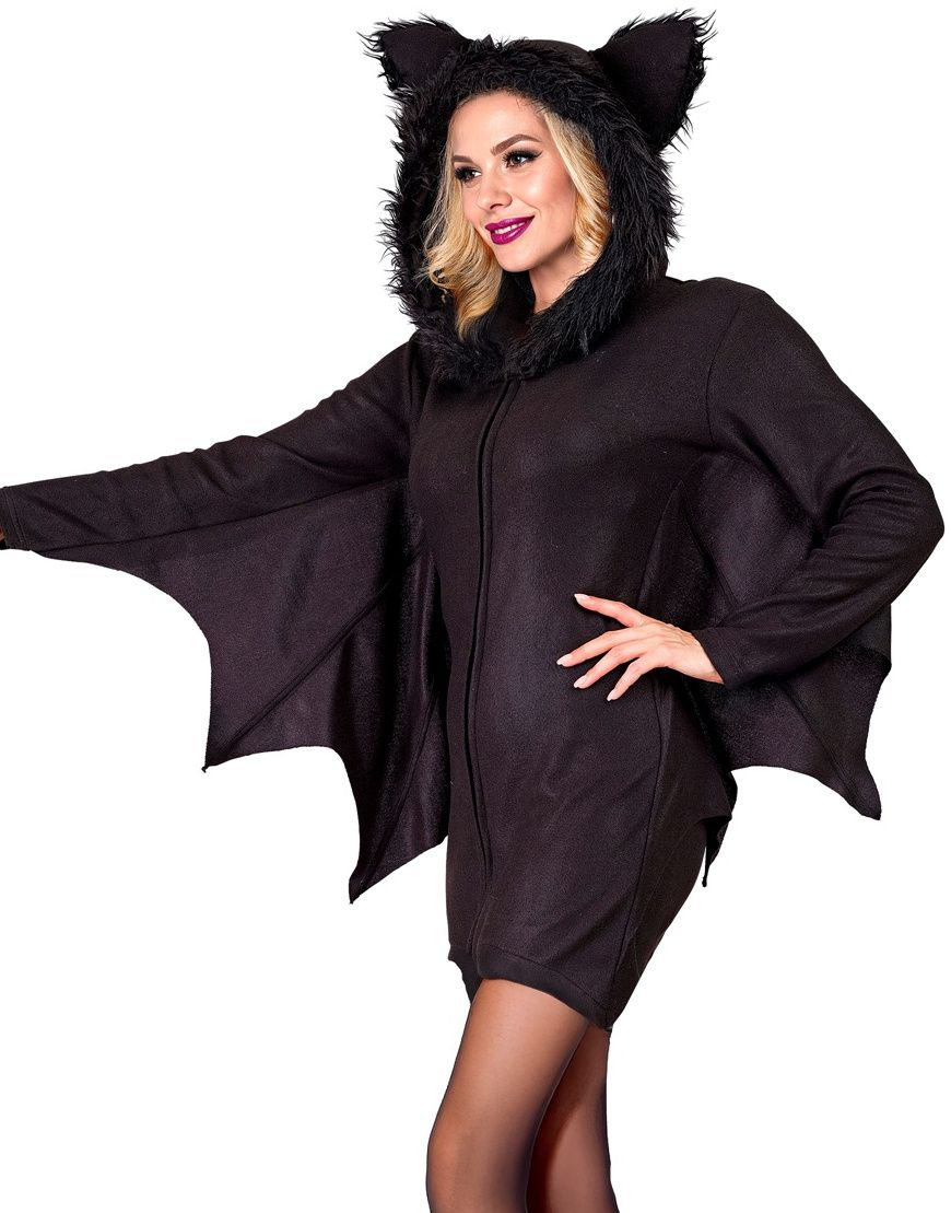 Flaggermus Kostymekjole med Hette