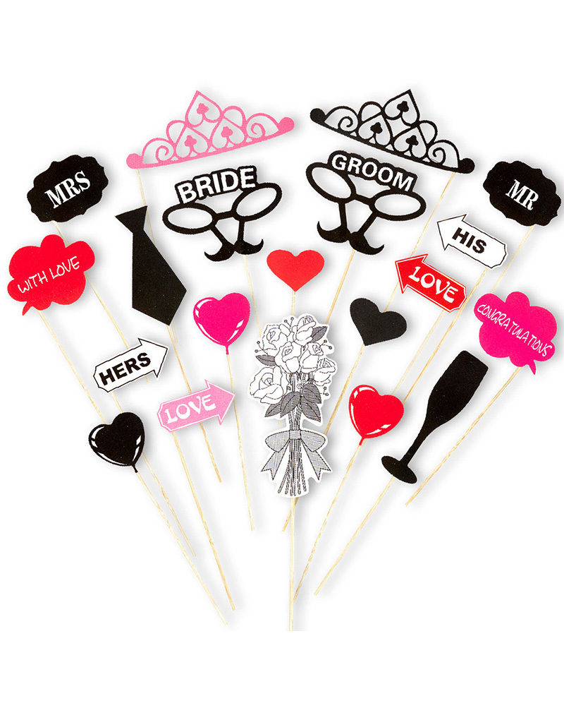 Bride & Groom - 20 stk Selfie / Fotoeffekter